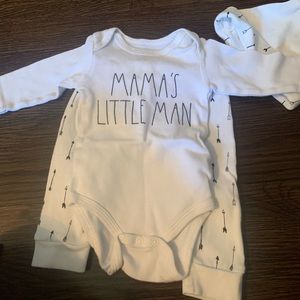 Matching outfit for little boy (0-3mo)